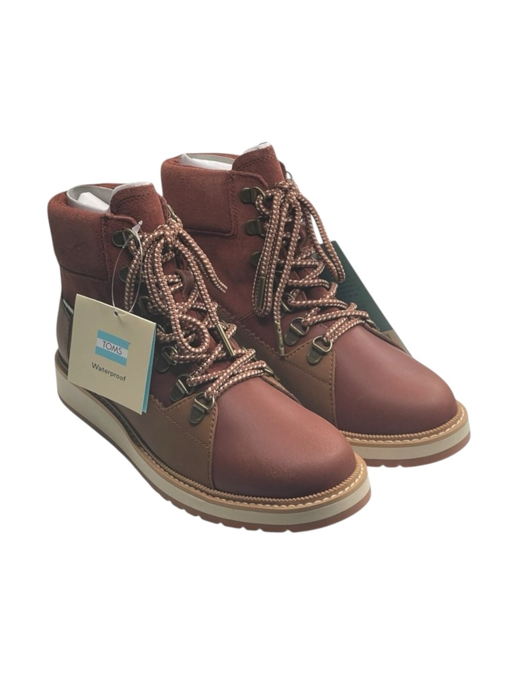 new Toms ☀︎︎ Mesa Waterproof Leather Bootie ☀︎︎ Hiking Boot ☀︎︎ Penny Brown ☀︎ - Picture 11 of 16